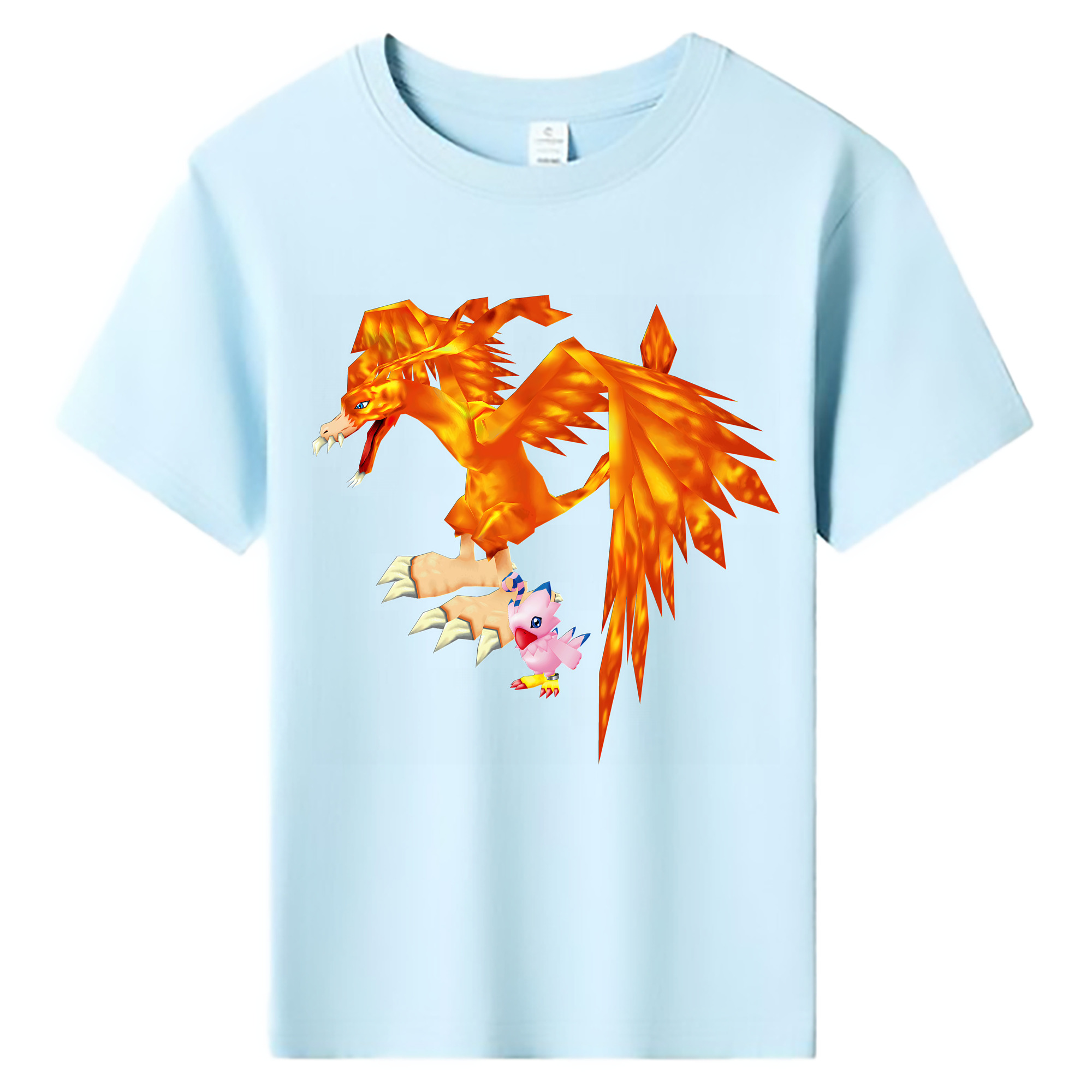 （画像用） Digimon デジタルモンスター/デジモン 綿100％キッズTシャツ（フロントプリント）